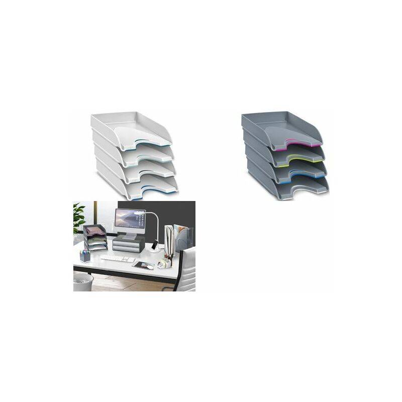 CEP Briefablage Nuance, DIN A4, 4er Pack, weiß