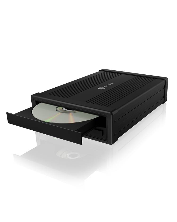 IB-525-U3, Gehäuse für 1x 5,25" SATA DVD/Blue-Ray Laufwerk, schwarz