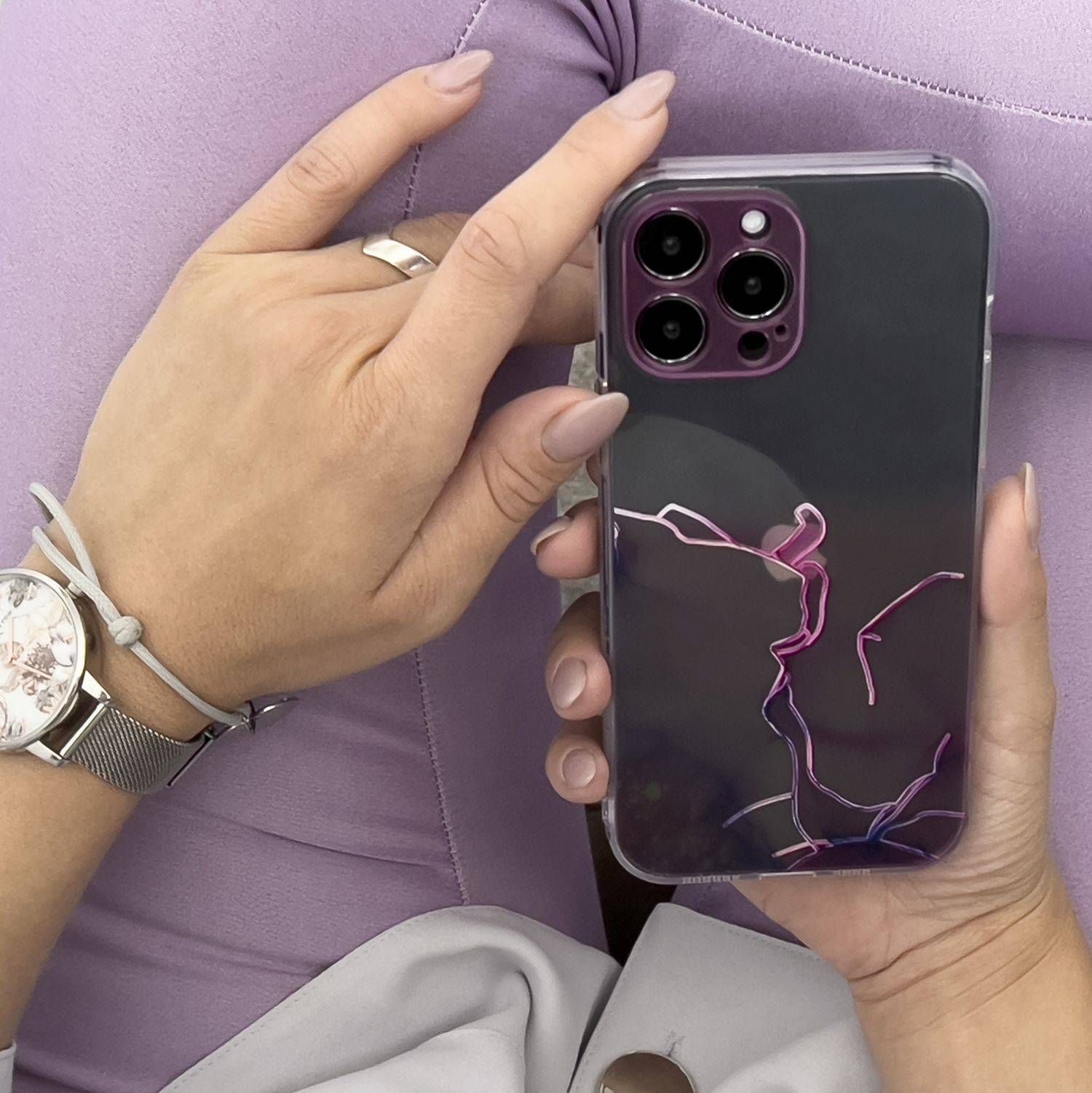 Design "Marble" Case Handy-Hülle Cover mit Marmormuster Kameraschutz kompatibel mit iPhone 13 Braun
