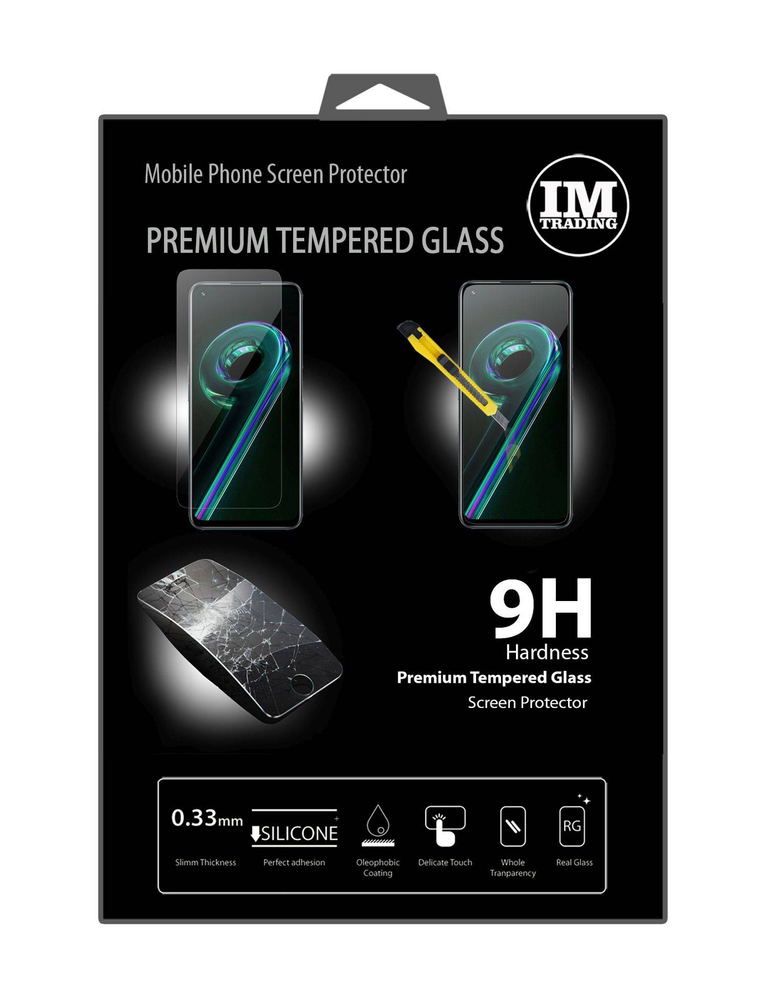 Schutzglas 9H kompatibel mit Realme 9 Pro Displayschutzfolie Passgenau Glas