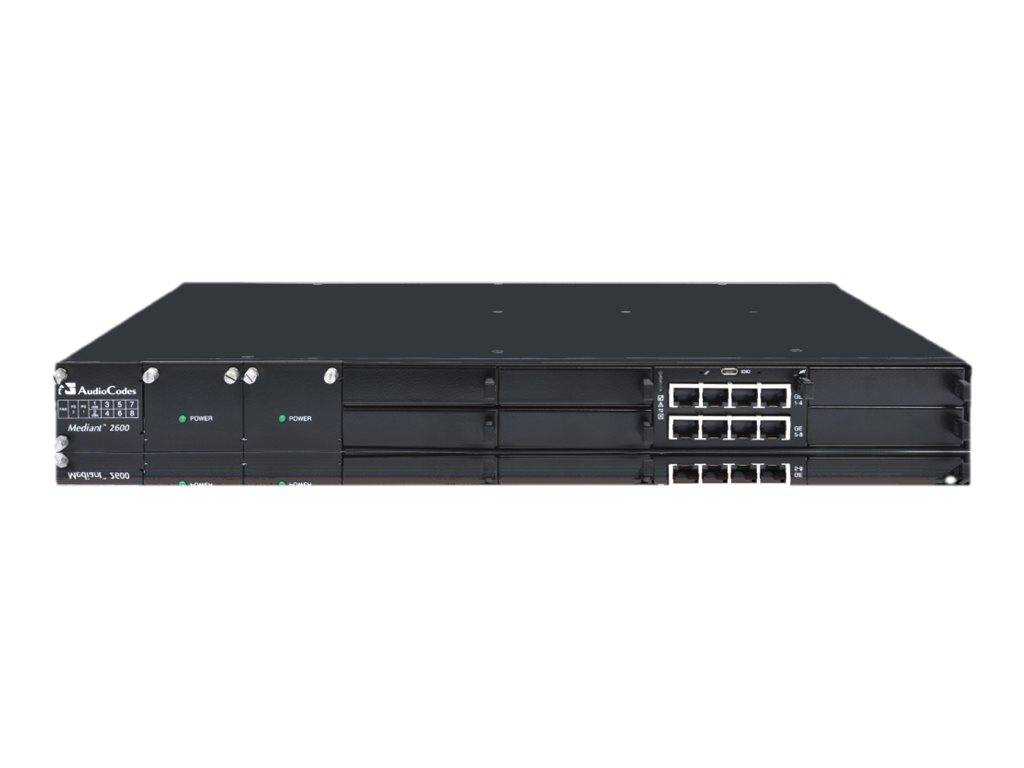 AudioCodes Mediant 2600 E-SBC - Redundant Pair - VoIP-Gateway - 1GbE - 1U - Rack-montierbar (Packung mit 2)