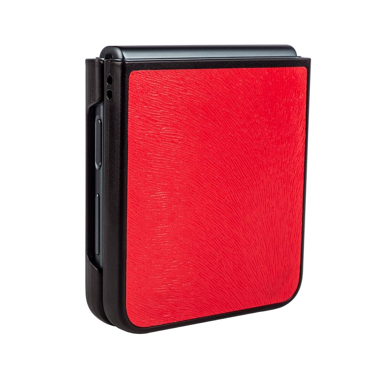 Für Samsung Galaxy Z Flip4 5G Kunstleder / Kunststoff Handy Tasche Hülle Etuis Rot