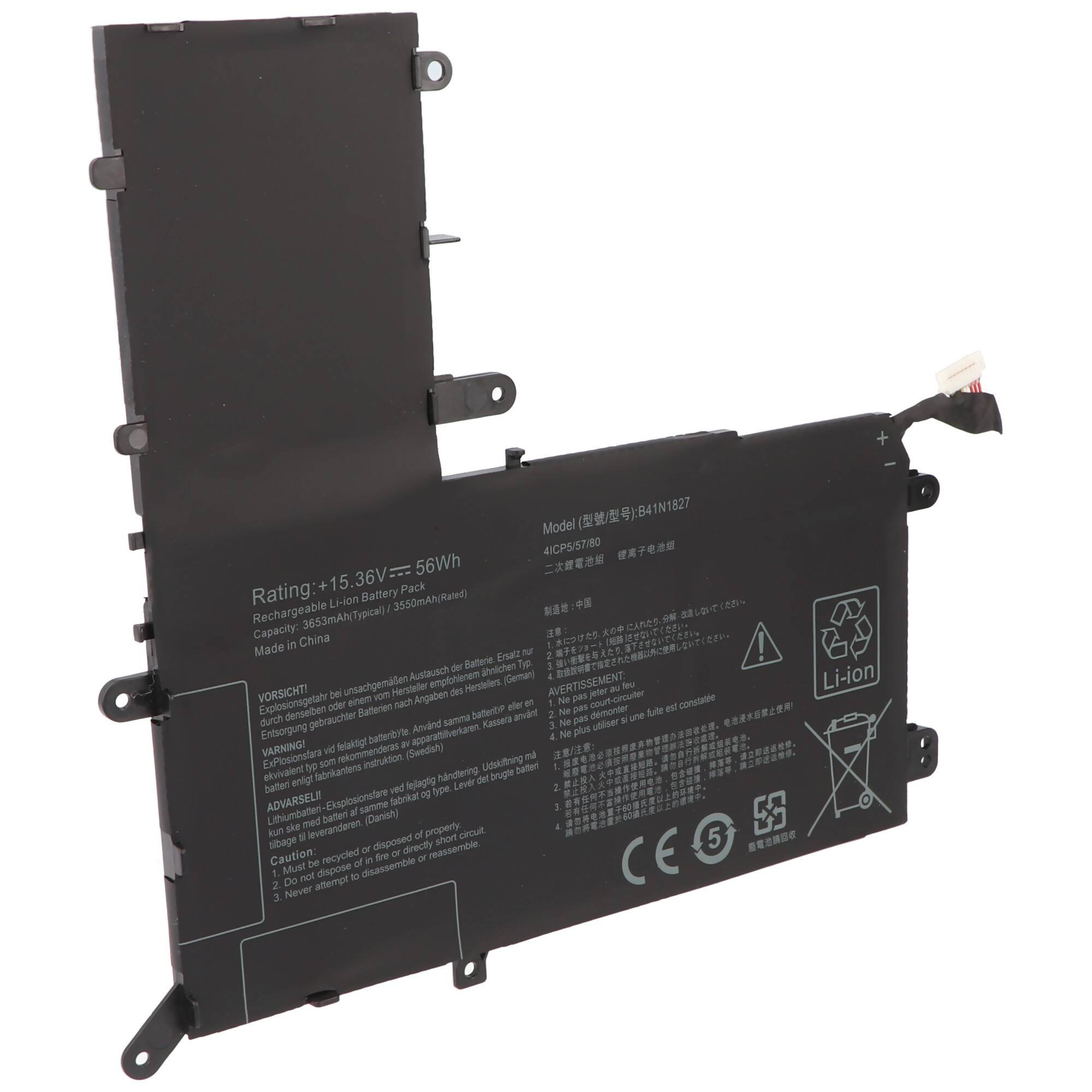 Akku passend für ASUS ZenBook Flip 15 UX562FA, Li-Polymer, 15,36V, 3650mAh, 56Wh