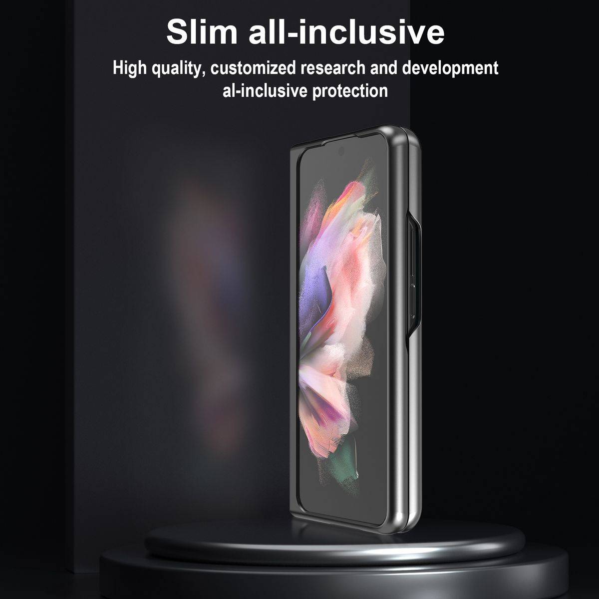 Für Samsung Galaxy Z Fold4 5G Carbon Kunststoff Handy Tasche Hülle Etuis Blau