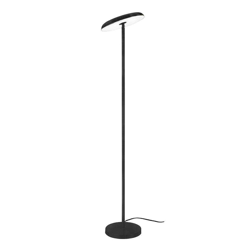 Stehlampe dimmbar LED Stehleuchte schwarz 3 Stufen Deckenfluter mit Touchfunktion, Spot schwenkbar, 1x LED 21W 1700lm 3000K, DxH 28 x 140 cm