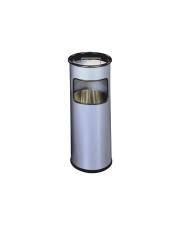 Durable Asch-/Mülleimer rund 17 L Metall Silber