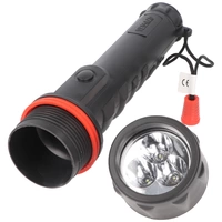Velamp LED Gummi-Taschenlampe, 3 LEDs, wasserdicht, mit Handschlaufe, inklusive Batterien Velamp LED Gummi-Taschenlampe, 3 LEDs, wasserdicht, mit Handschlaufe, inklusive Batterien