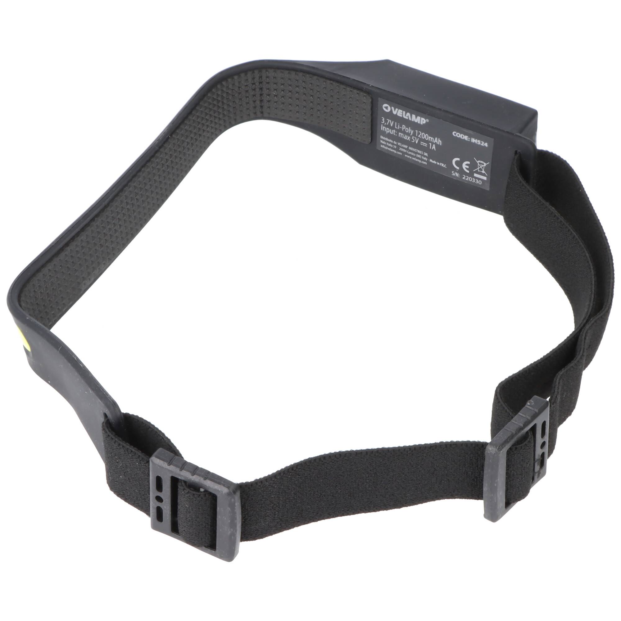 Velamp BOWIE, 2in1 wiederaufladbare LED-Stirnlampe mit Bewegungssensor, berührungsloser Schalter