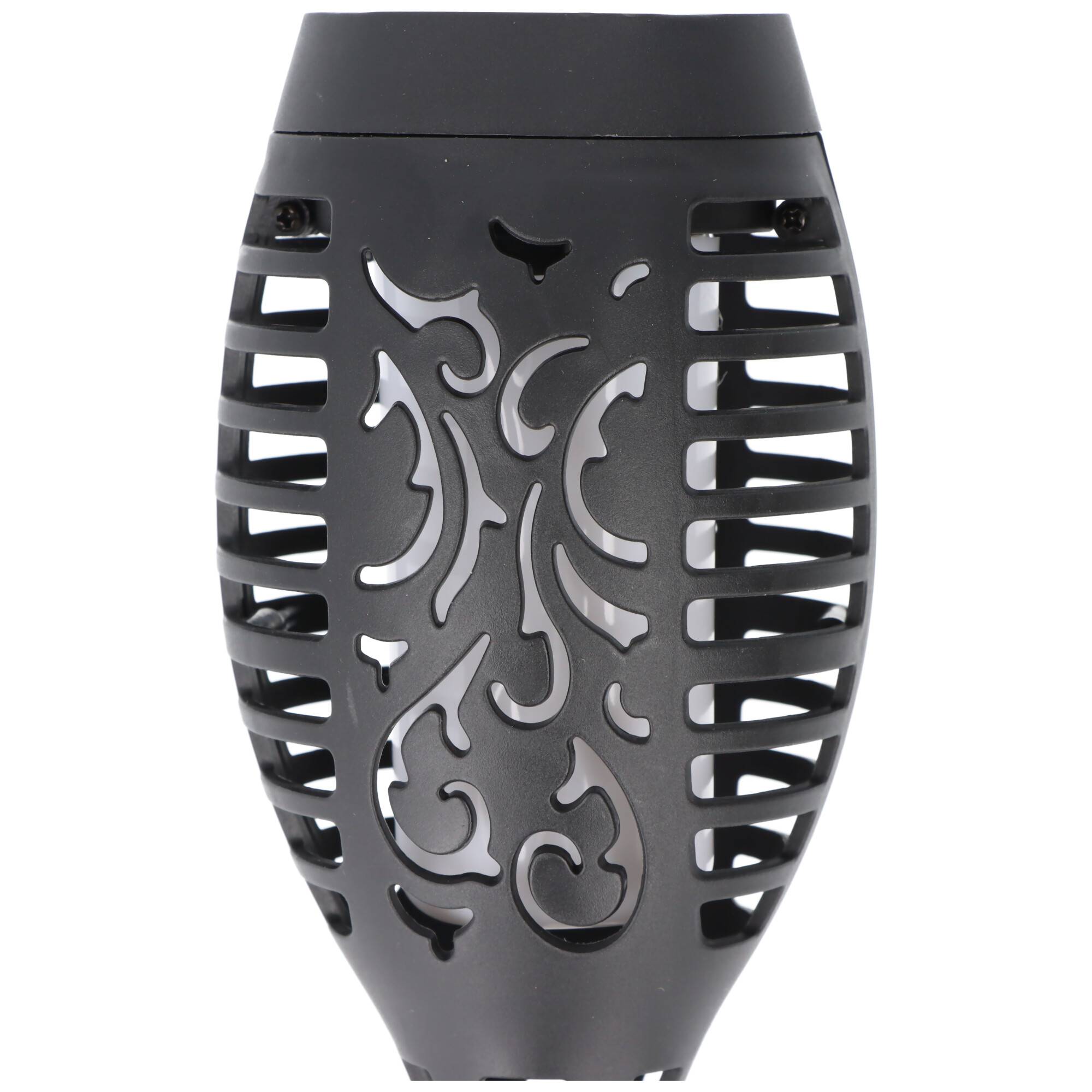 Velamp OLYMPIA, Solar-Gartenpfahl 51cm mit Flammen-Effekt, solarbetriebene LED-Leuchte