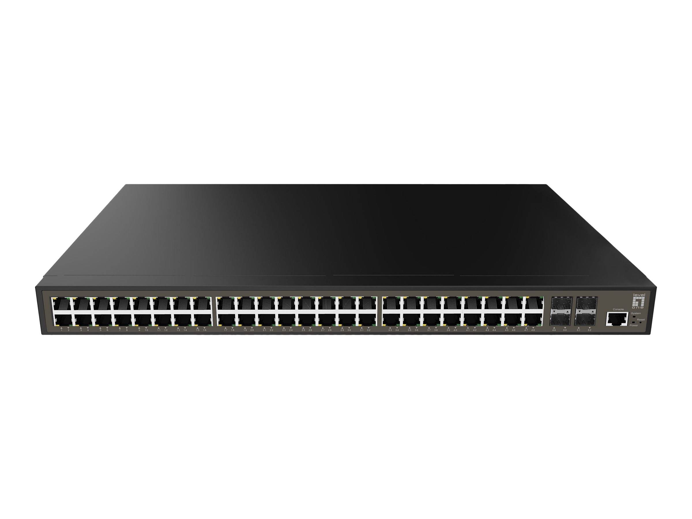 LevelOne GEL-5271 - Switch - L2+ - managed - 48 x 10/100/1000 + 4 x Gigabit SFP