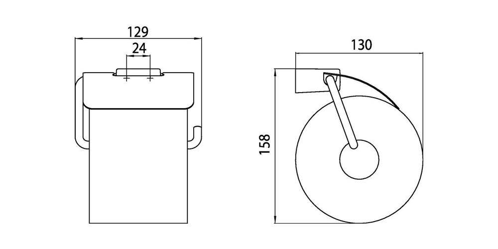 EMCO Papierhalter TREND mit Deckel chrom