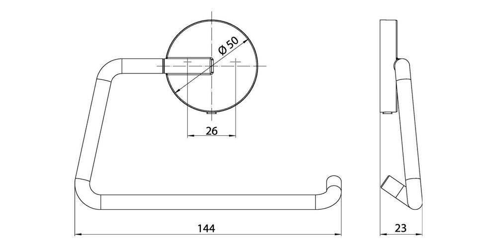 EMCO Papierhalter ROUND ohne Deckel, beweglich schwarz