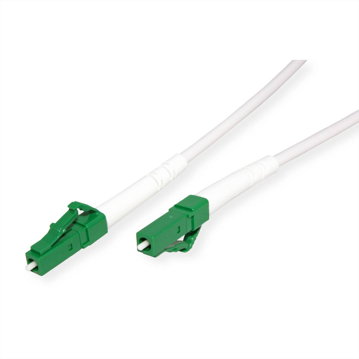 ROLINE Glasfaserkabel 9/125 µm OS2, LC/LC, APC, stahlarmiert, simplex, LSOH, weiß, 10 m