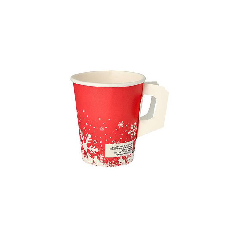 STARPAK Papp-Trinkbecher mit Henkel "Winter Time", 0,2 l