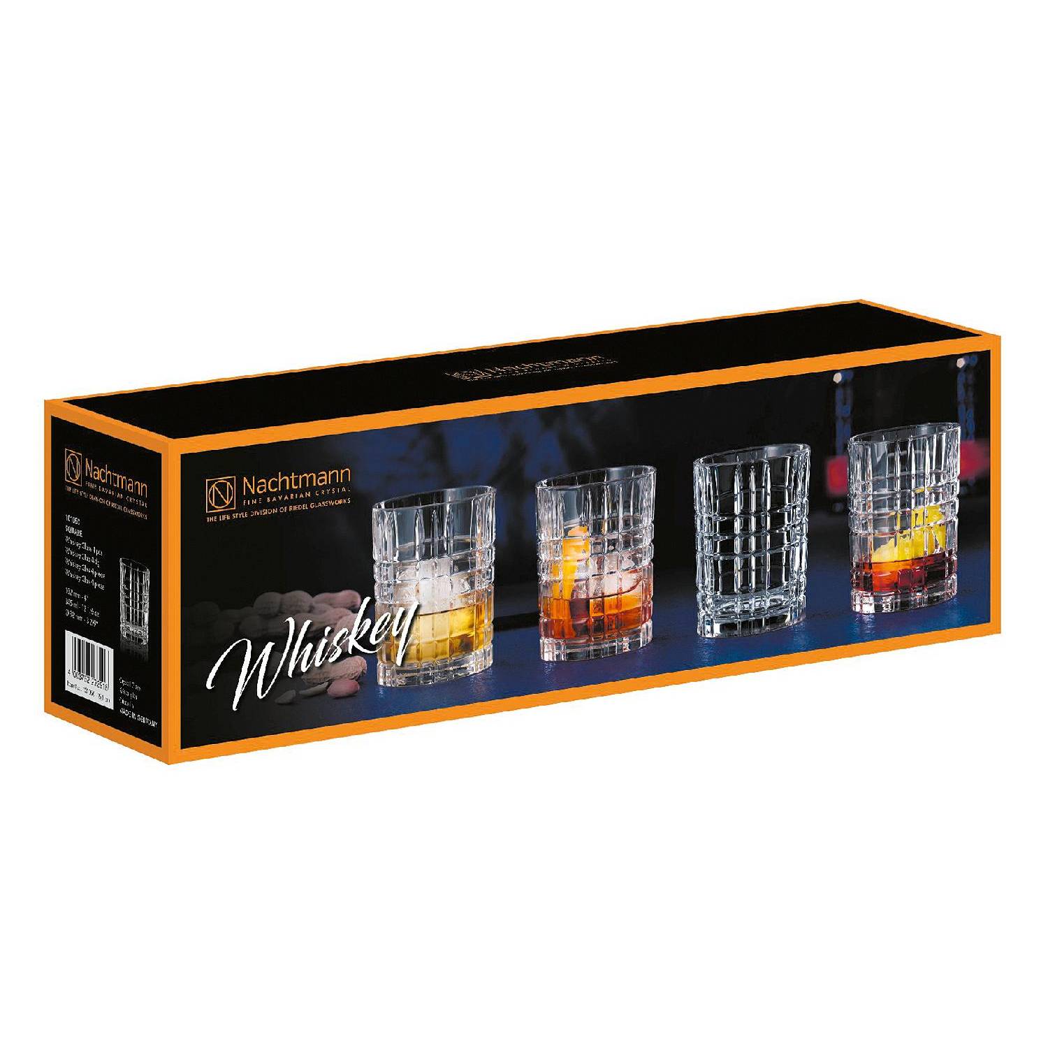 Nachtmann Cocktailglas Square Whiskey 345ml, klar (4er Pack)