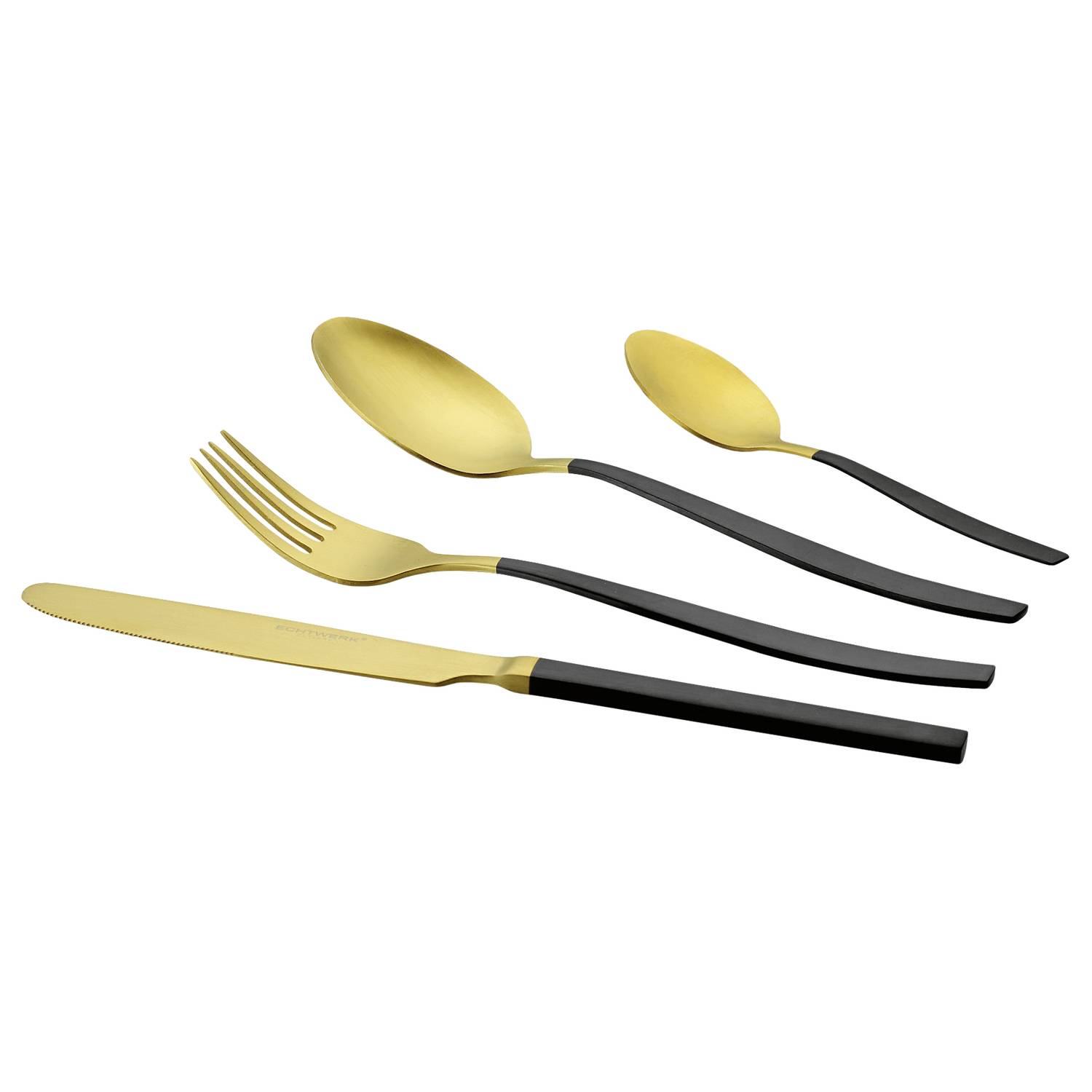 ECHTWERK Tafelbesteck Positano gold/schwarz, gold/schwarz, 24-teilig (1 Set)