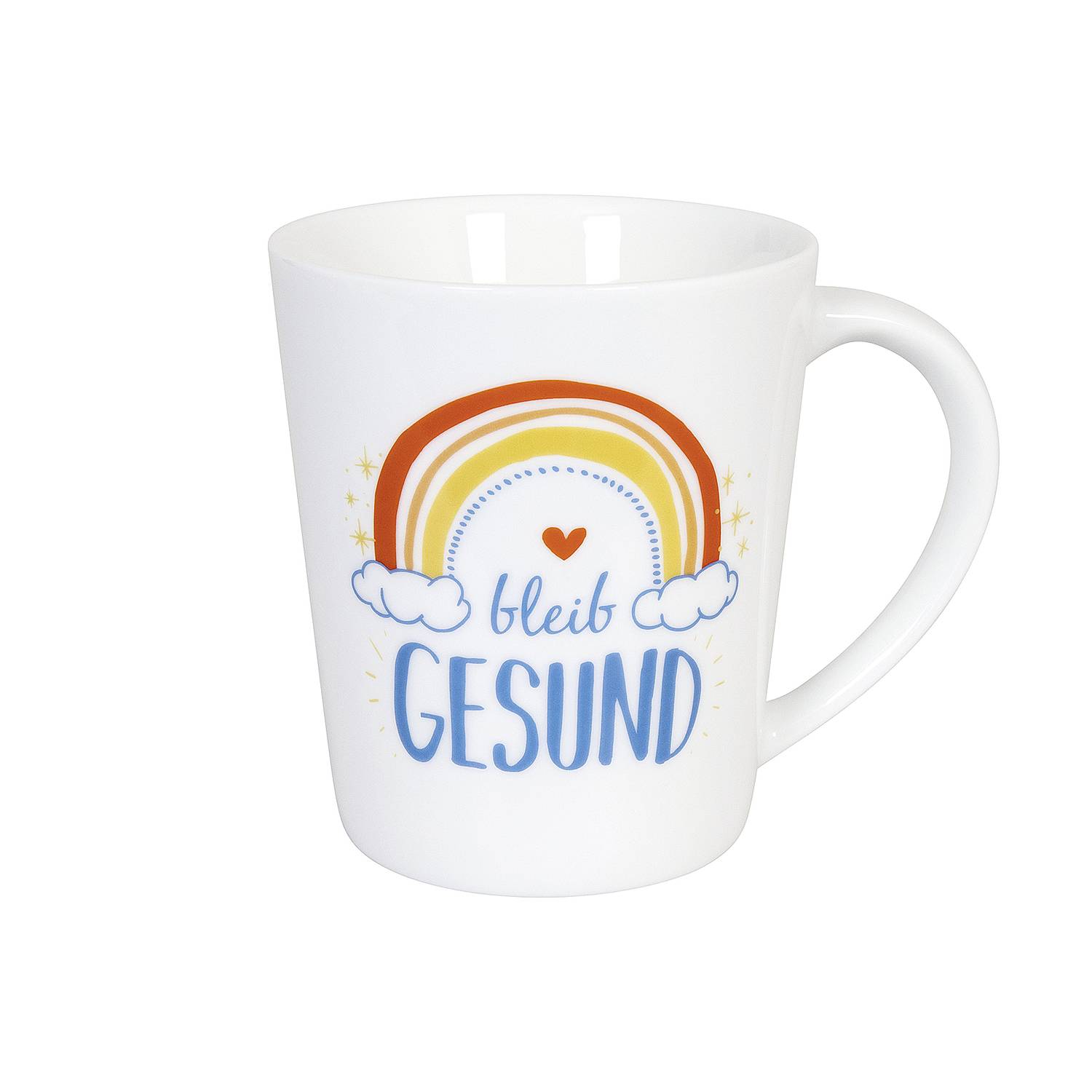 Könitz Kaffeebecher Bleib gesund 380ml, weiß/bunt