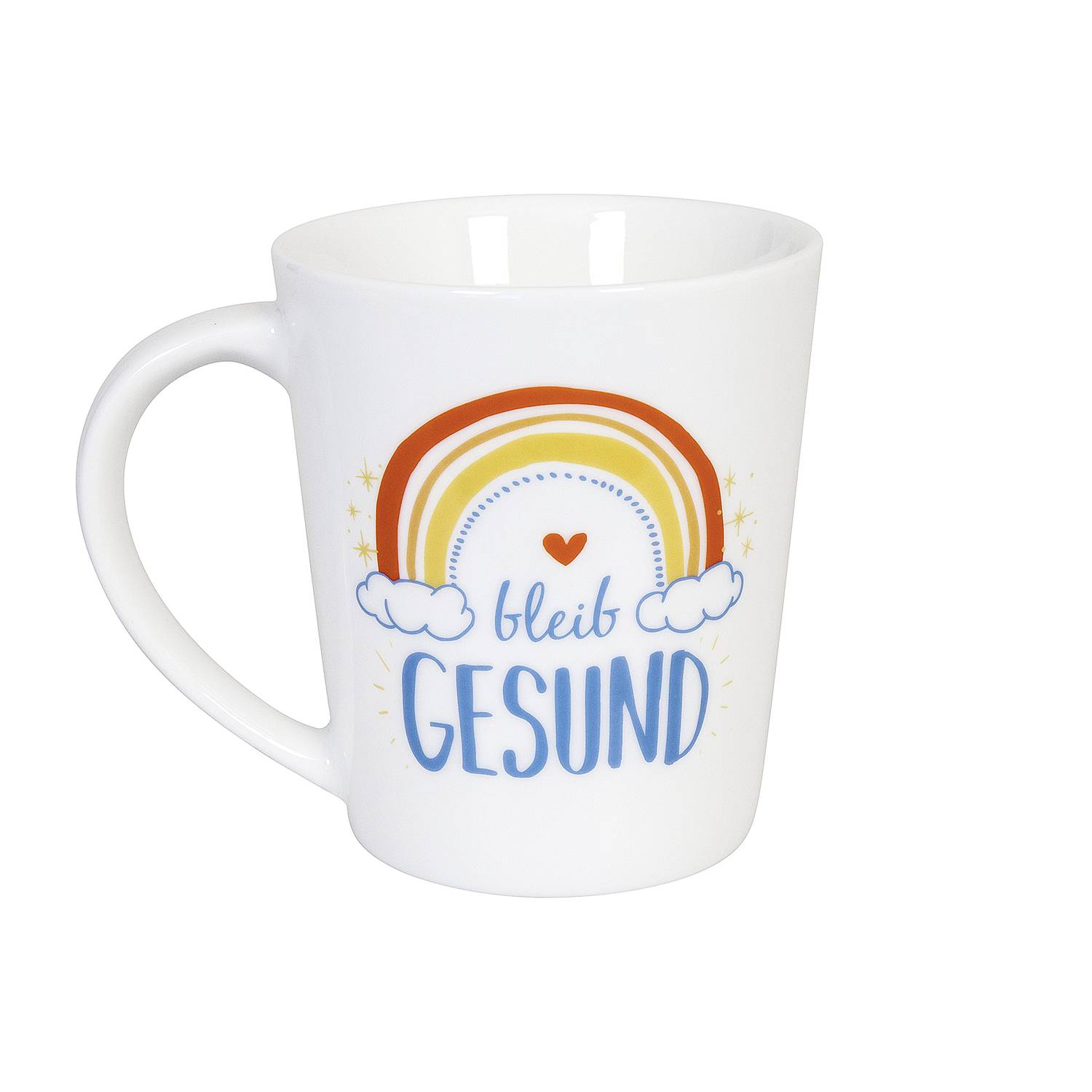 Könitz Kaffeebecher Bleib gesund 380ml, weiß/bunt