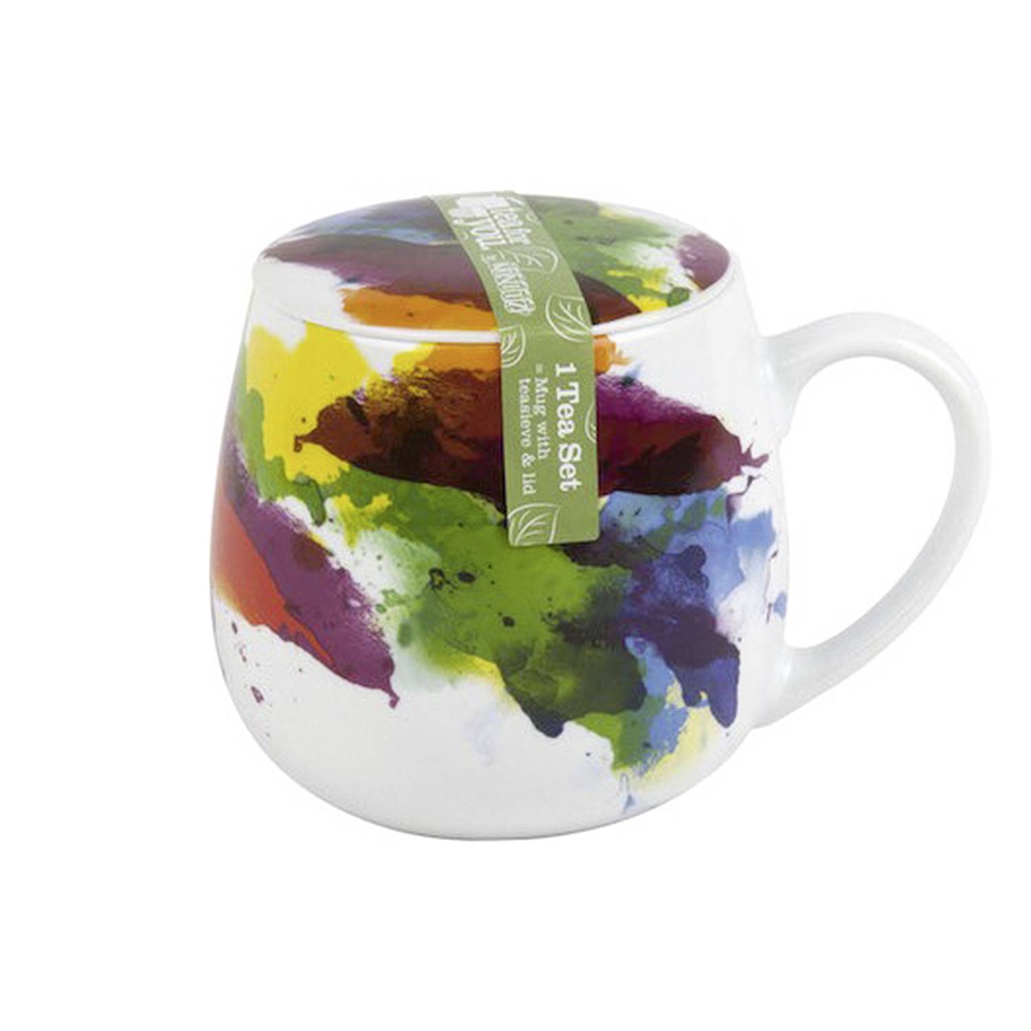 Könitz Kuschelbecher mit Sieb und Deckel On colour - Flow 420ml, bunt