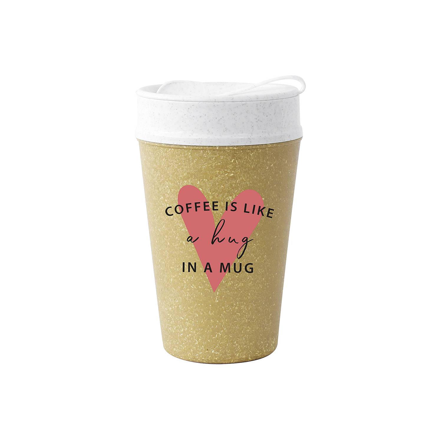 koziol Thermobecher Iso to go like a hug in a mug 400ml, organic white