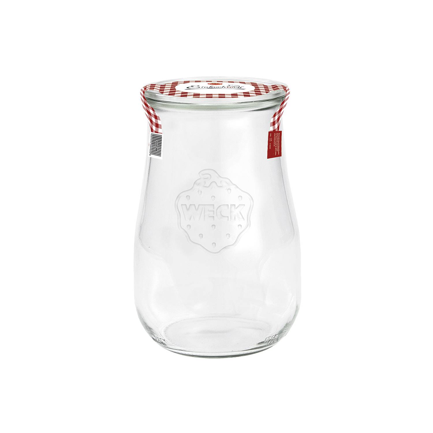 EINKOCHWELT Rundrandglas Tulpe 1750ml mit Deckel 100mm, klar