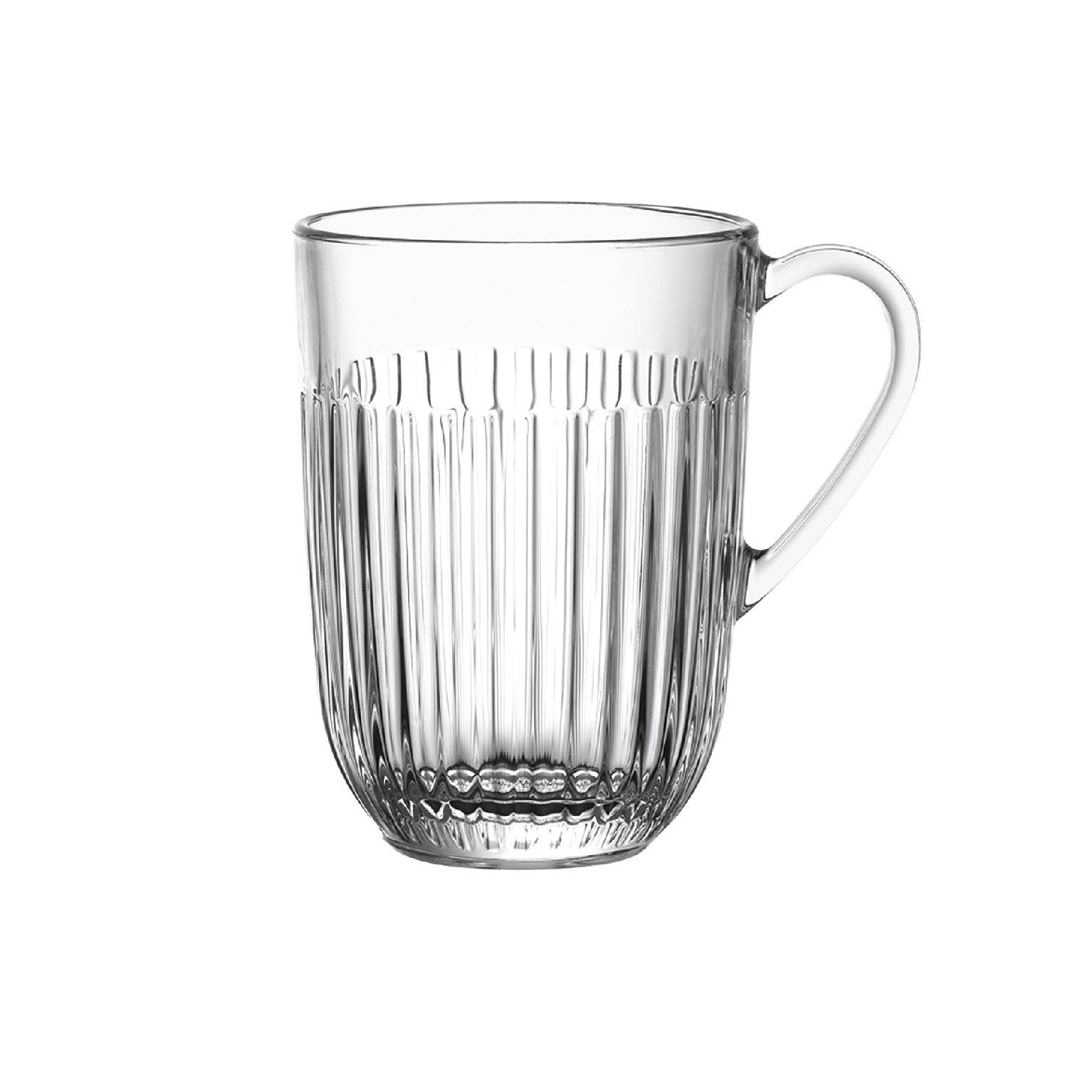 La Rochère Ouessant Kaffeebecher / Teebecher aus Glas 400 ml, H 11,7 cm, Ø 8,5 cm, klar
