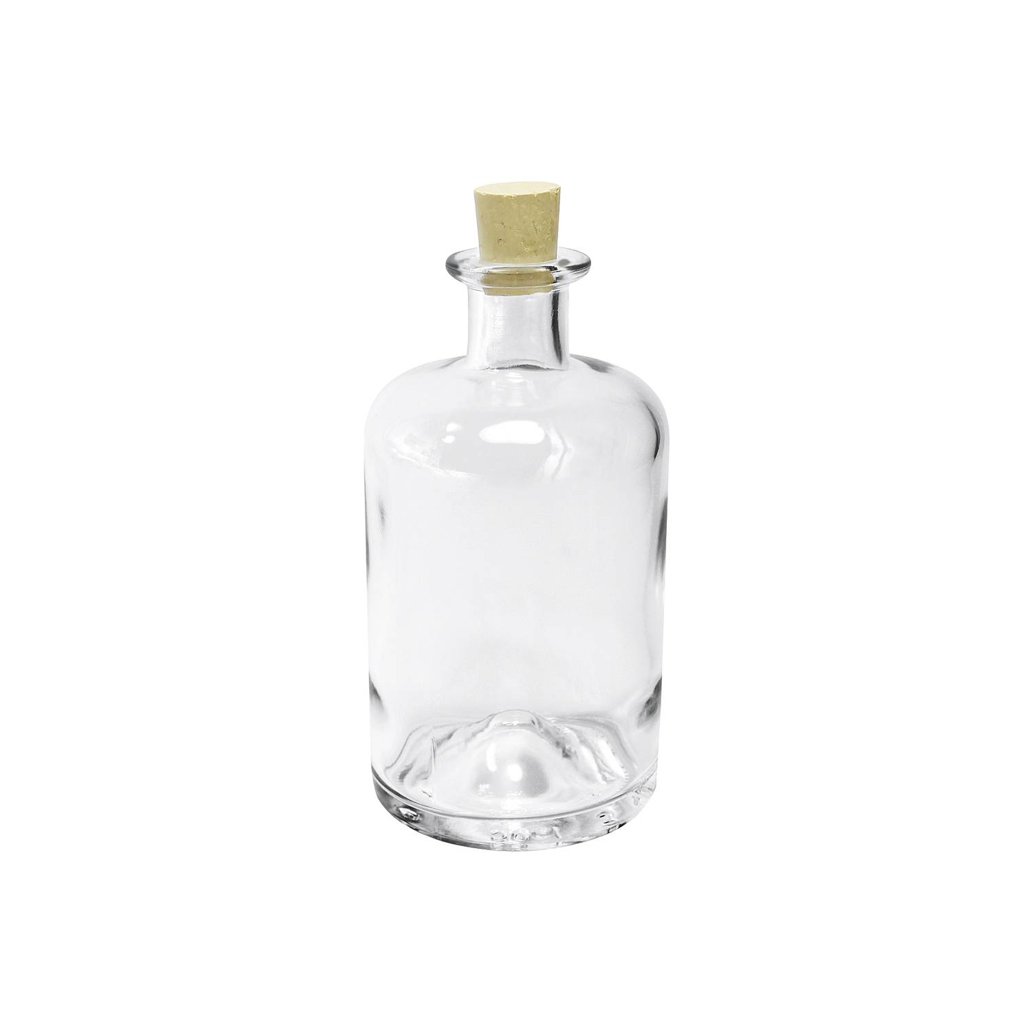 EINKOCHWELT Spirituosenflasche Apotheker 500ml mit Holzgriffkorken 19,3mm, klar