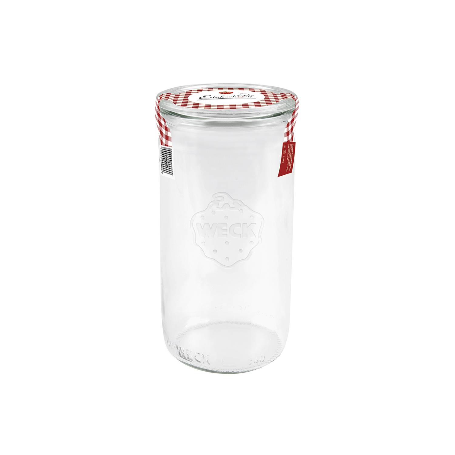 EINKOCHWELT Rundrandglas Stangenform 340ml #975 mit 60mm RR-Deckel, klar