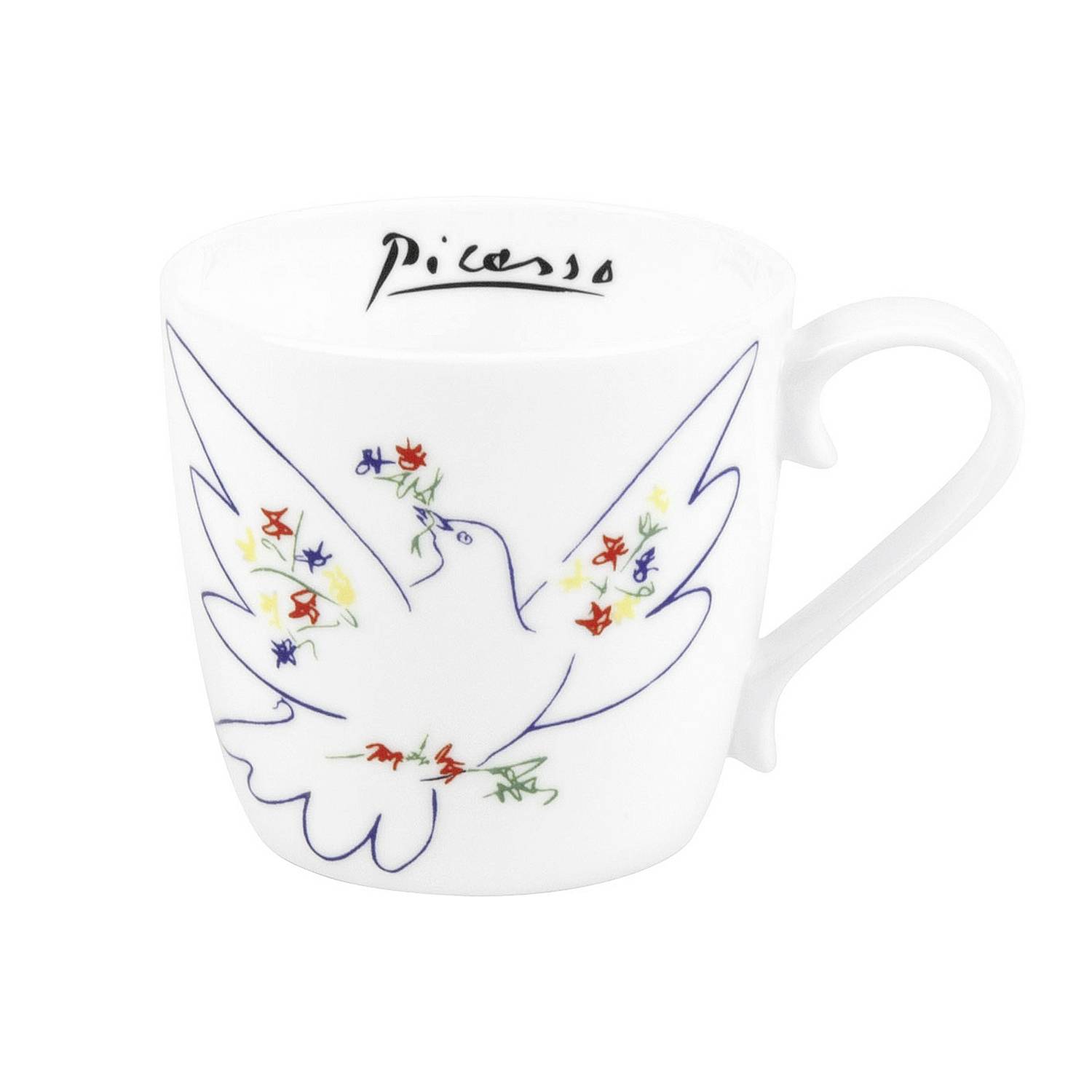 Könitz Kaffeebecher Picasso La Colombe Du Festival 450ml, weiß/bunt