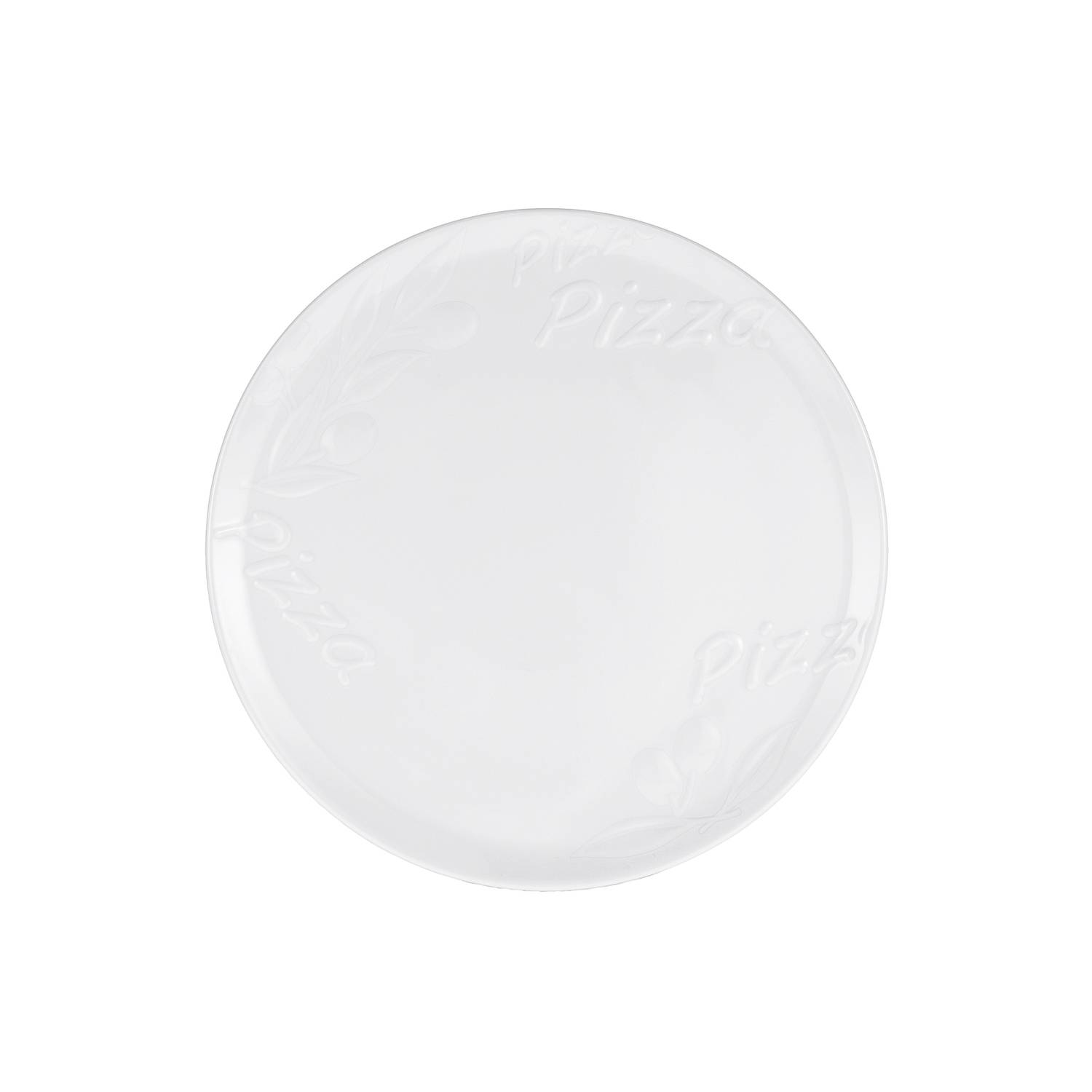 CreaTable Pizzateller Olive 33cm weiß, weiß