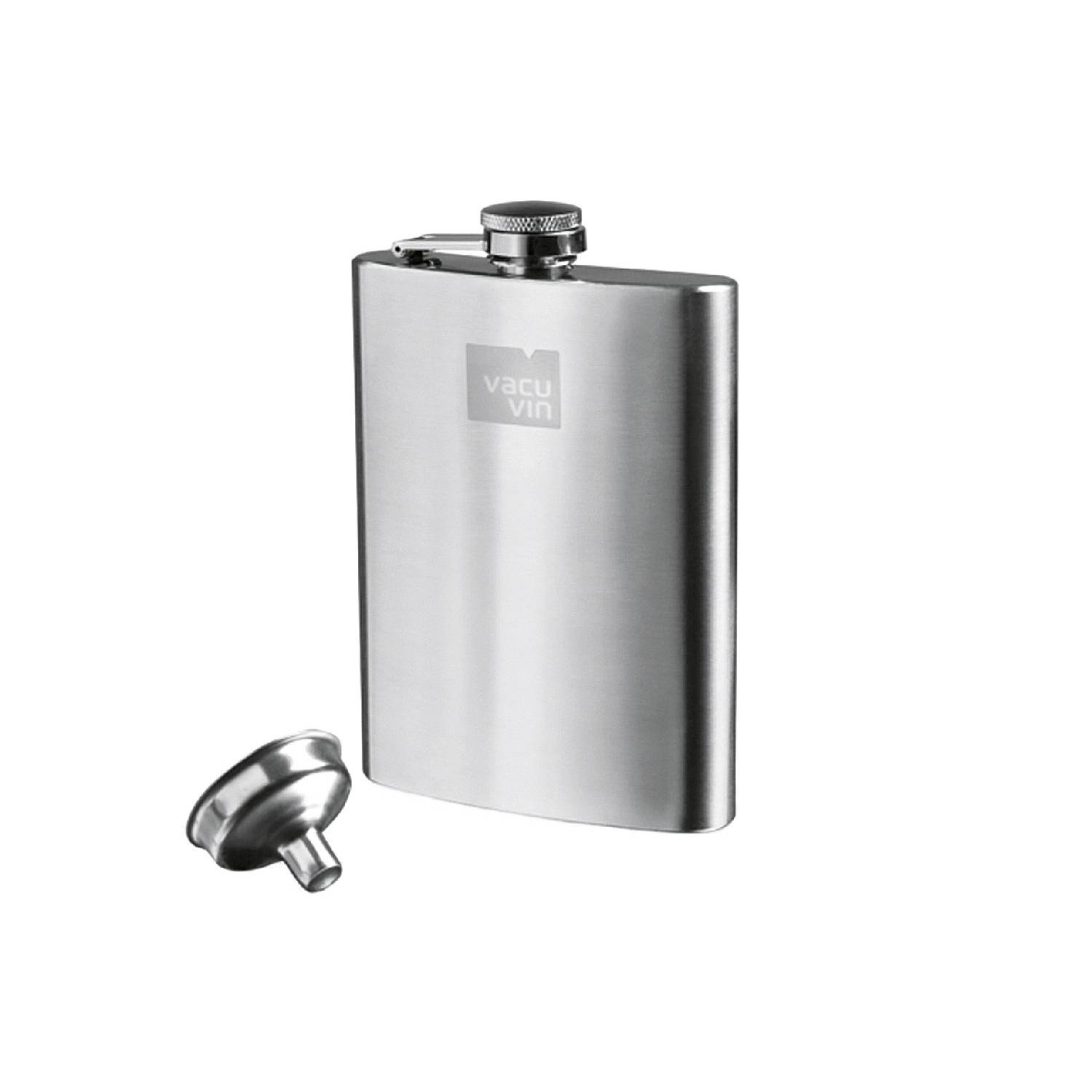 Vacu Vin Flachmann mit Trichter, silber