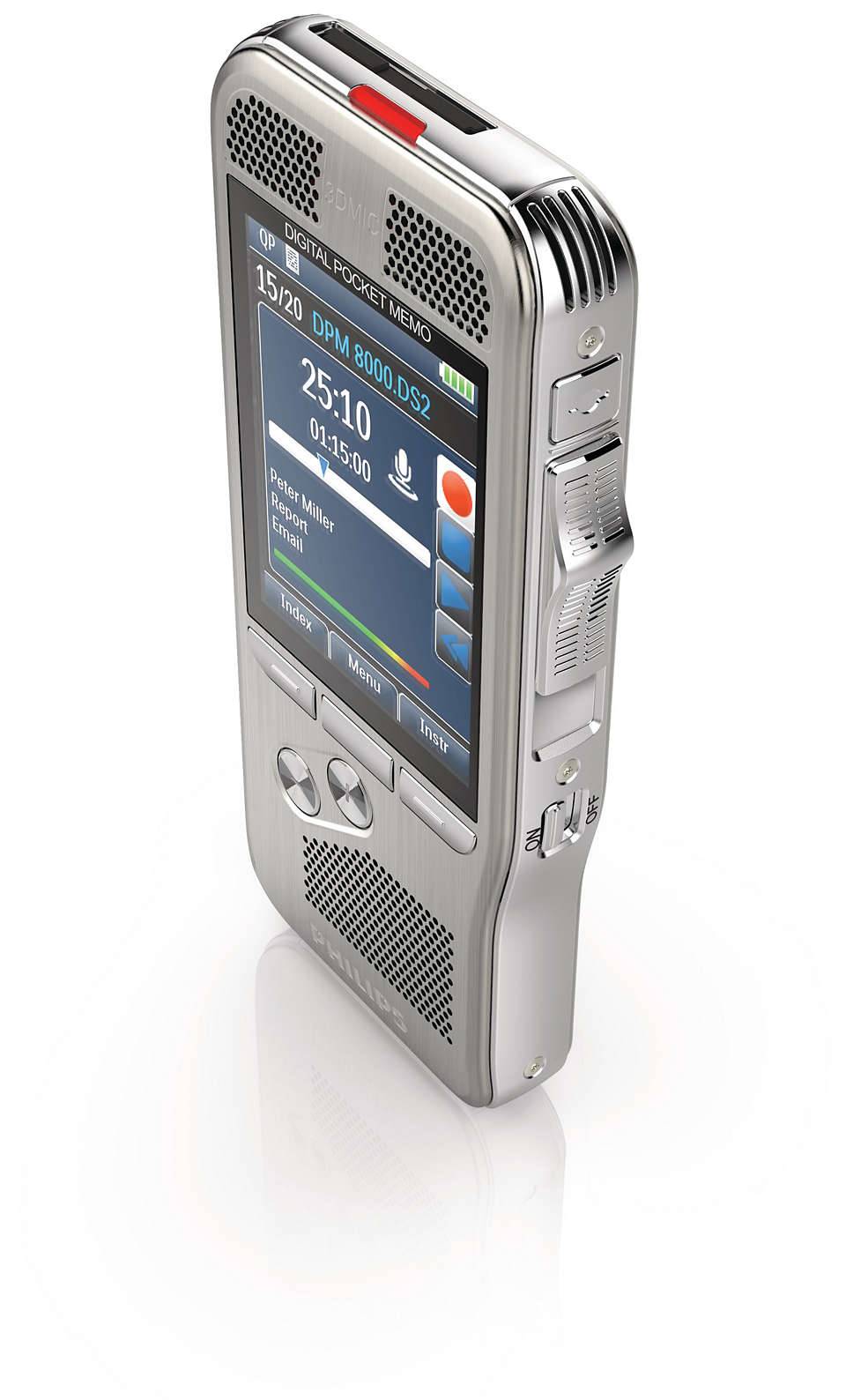 Philips Pocket Memo DPM8300 - Voicerecorder - 200 mW