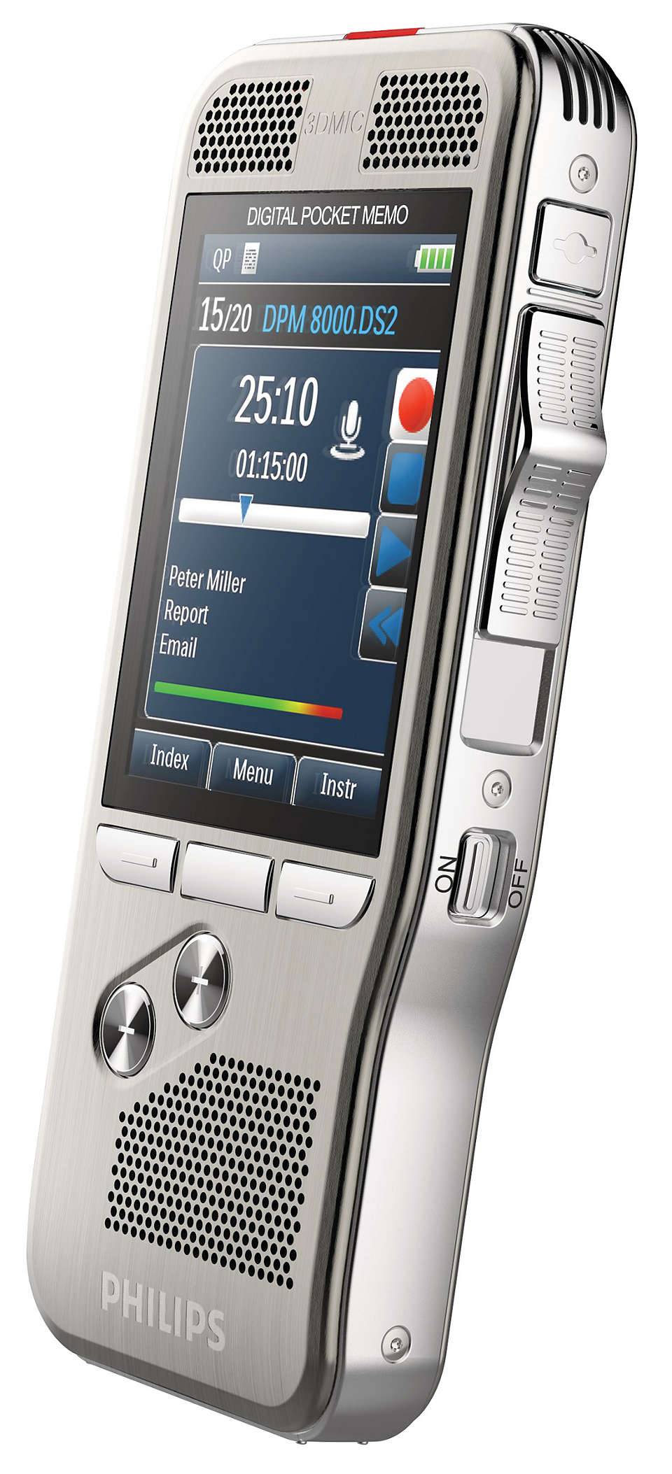 Philips Pocket Memo DPM8300 - Voicerecorder - 200 mW