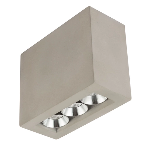 Deckenlampe Deckenspot 3 flammig LED Strahler Wohnzimmerleuchte Flurlampe Beton grau 6,6 Watt 440 Lumen 3000 Kelvin warmweiß, LxBxH 12,2x5,6x10 cm Deckenlampe Deckenspot 3 flammig LED Strahler Wohnzimmerleuchte Flurlampe Beton grau 6,6 Watt 440 Lumen 3000 Kelvin warmweiß, LxBxH 12,2x5,6x10 cm