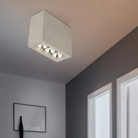 Deckenlampe Deckenspot 3 flammig LED Strahler Wohnzimmerleuchte Flurlampe Beton grau 6,6 Watt 440 Lumen 3000 Kelvin warmweiß, LxBxH 12,2x5,6x10 cm Deckenlampe Deckenspot 3 flammig LED Strahler Wohnzimmerleuchte Flurlampe Beton grau 6,6 Watt 440 Lumen 3000 Kelvin warmweiß, LxBxH 12,2x5,6x10 cm