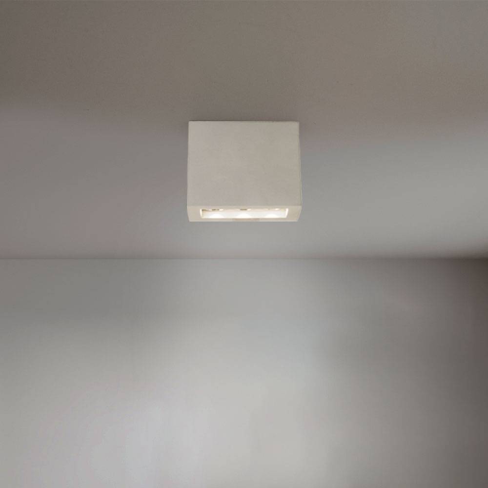 Deckenlampe Deckenspot 3 flammig LED Strahler Wohnzimmerleuchte Flurlampe Beton grau 6,6 Watt 440 Lumen 3000 Kelvin warmweiß, LxBxH 12,2x5,6x10 cm