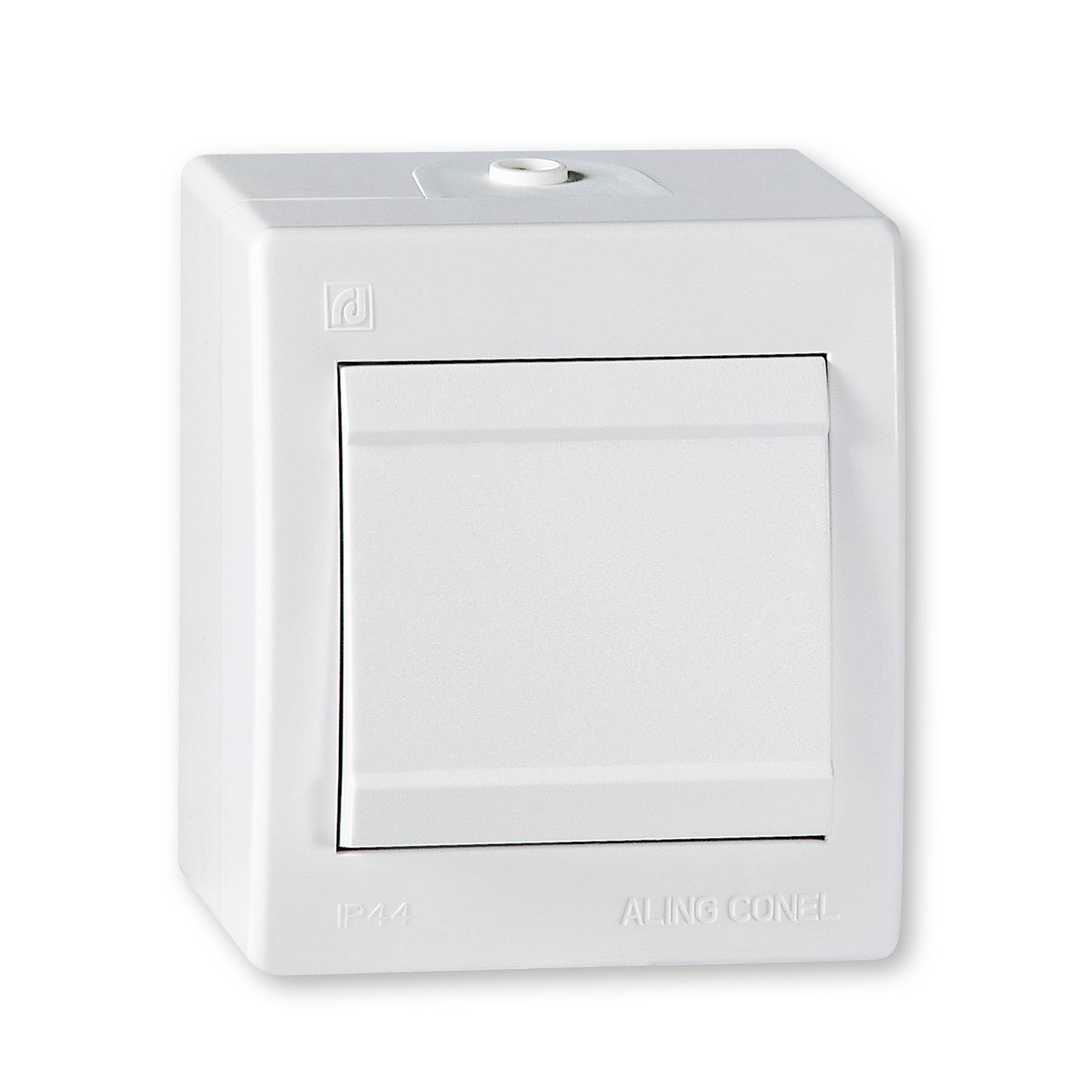 ALING-CONEL Aufputz Wechselschalter mit Wippe 10AX/250V~ / IP 44 - Weiß