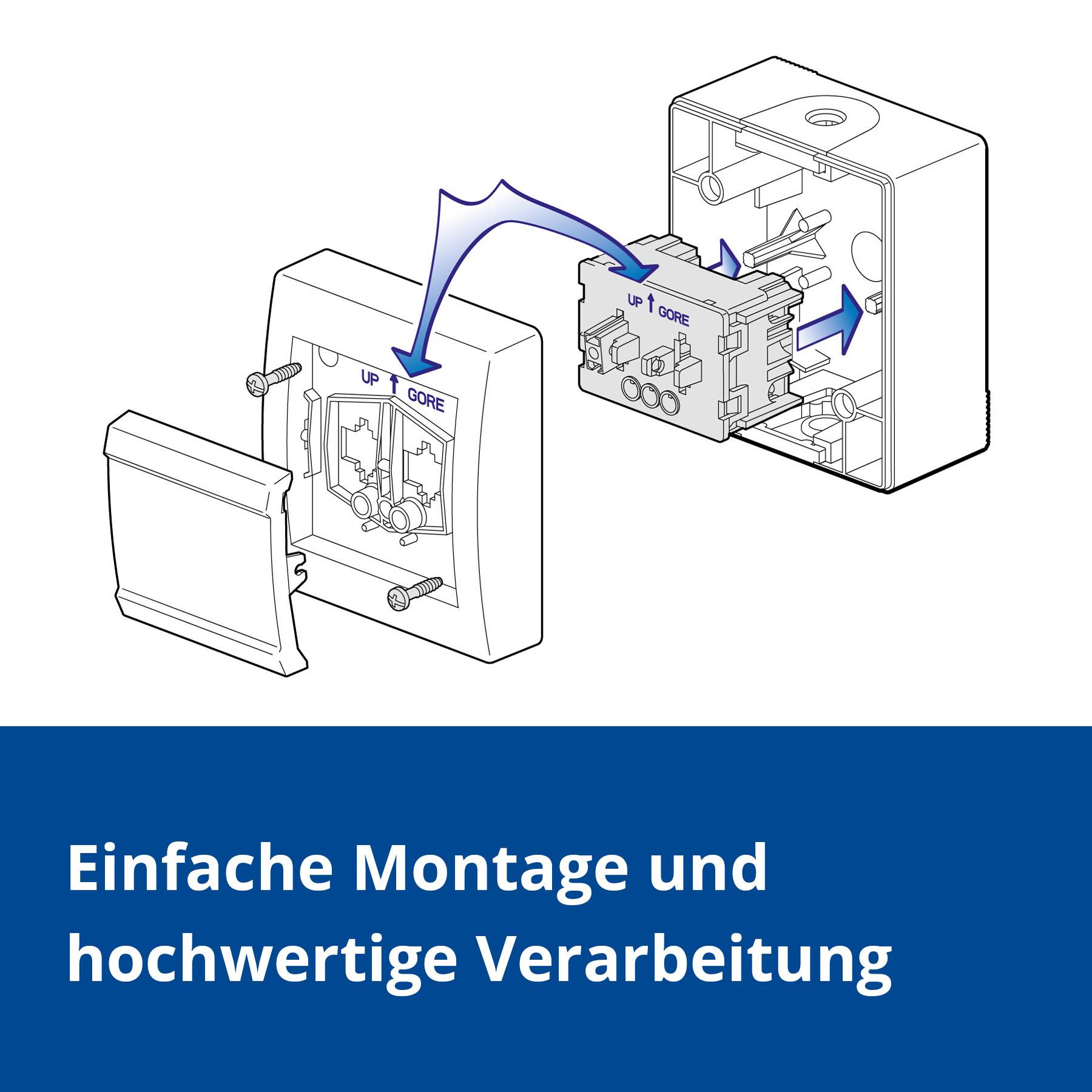ALING-CONEL Ein/Aus Aufputz Schalter mit Glimmlampe (Wippschalter) 10AX/250V~ / IP 44 - Grau