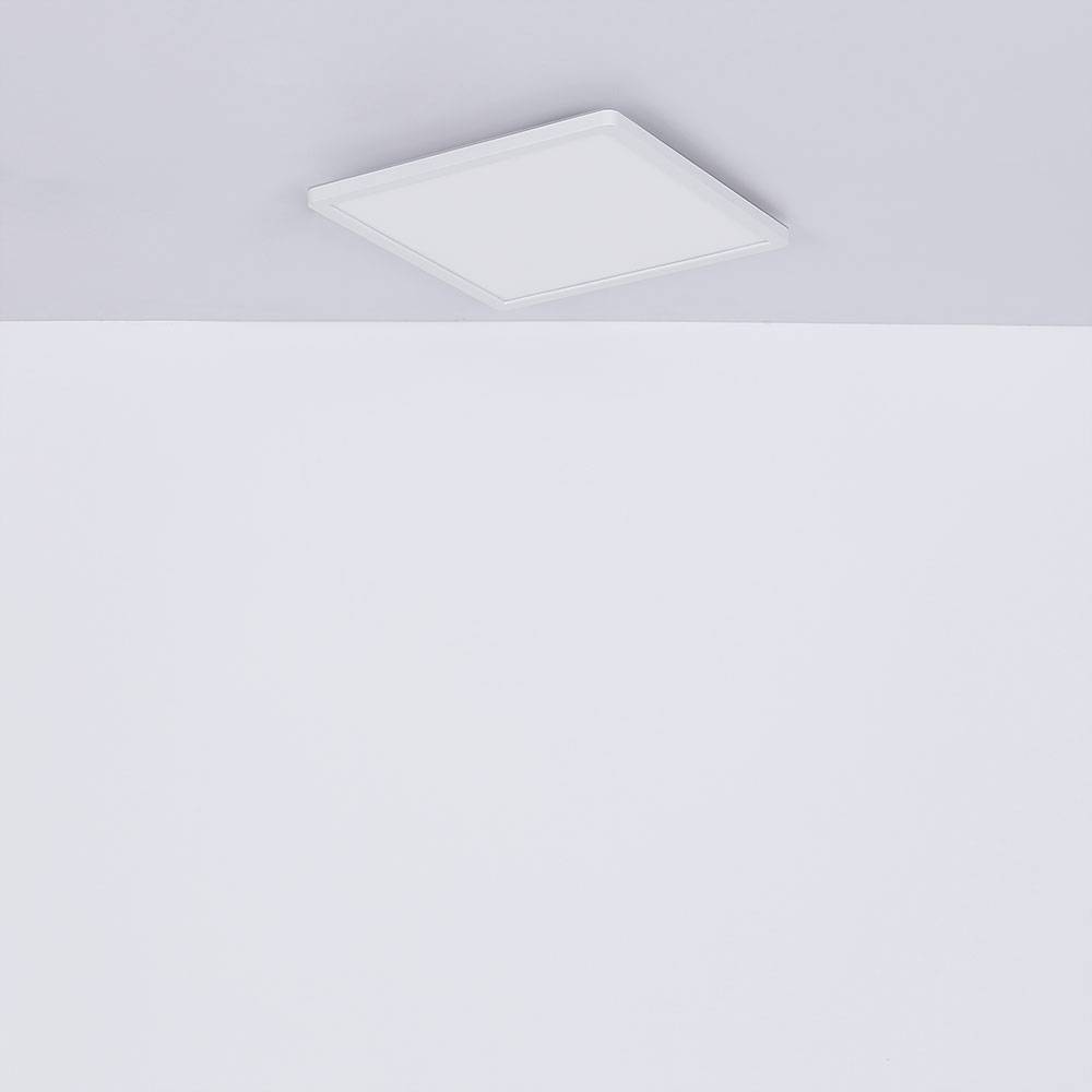 Deckenlampe LED Panel Deckenleuchte Wohnzimmerlampe modern weiß Backlight Memory Funktion, Kunststoff, 1x LED 24 Watt 2300 Lumen 3000 Kelvin LxBxH