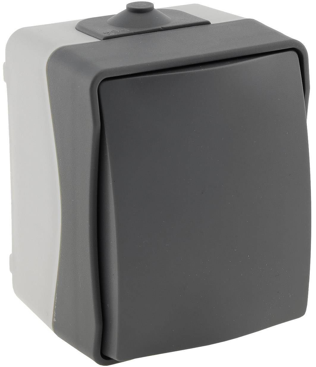 ChiliTec Wechselschalter Aufputz Feuchtraum IP54 250V~/ 10A 2300W gummierte Kabeleinführung 77x62x55mm Grau