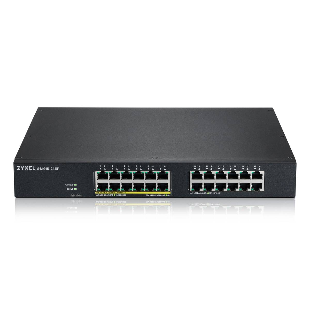 GS1915-24EP SmartManaged PoE+ Layer2 NebulaFlex Switch