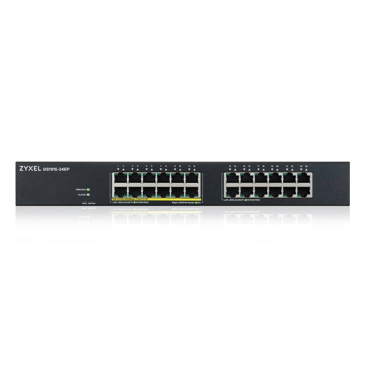 GS1915-24EP SmartManaged PoE+ Layer2 NebulaFlex Switch