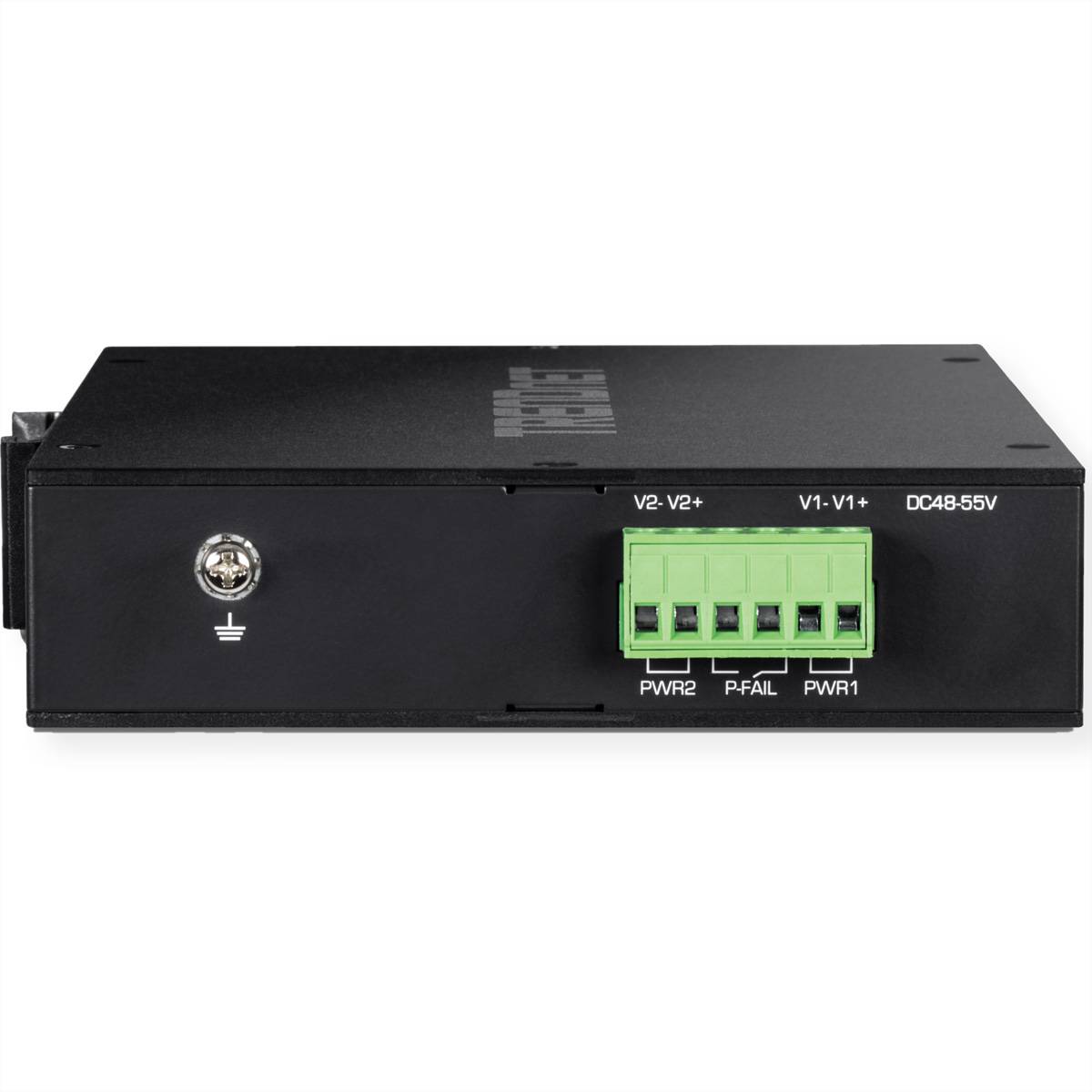 TRENDnet TI-PGM541 5 Port Rail Switch Industrial Gigabit PoE+, schwarz