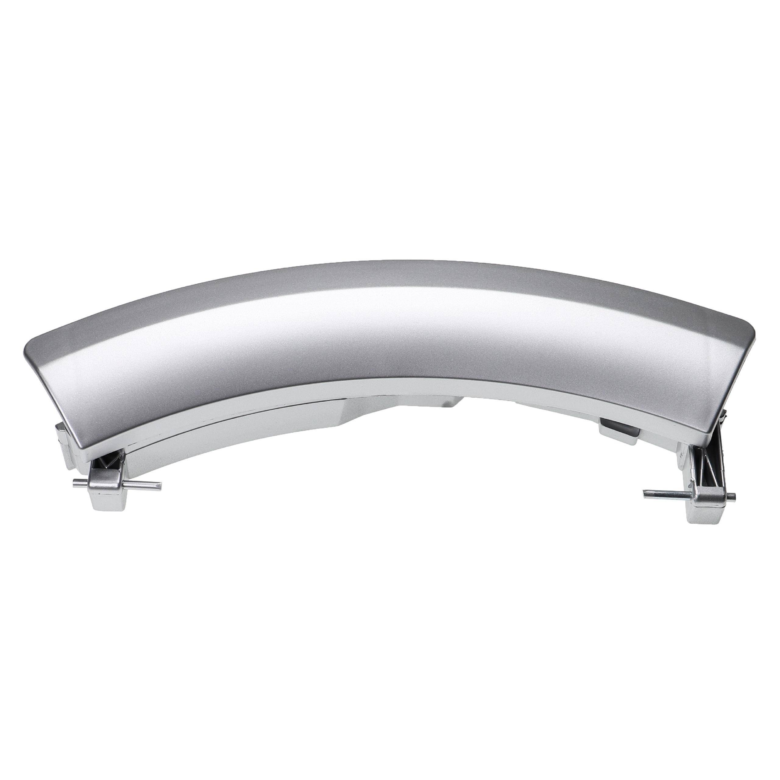 vhbw Türgriff kompatibel mit Siemens Siwamat XLS 1450 WXLS1450NL, WXLS1450, WXLS1450EU Waschmaschine Kunststoff Silber