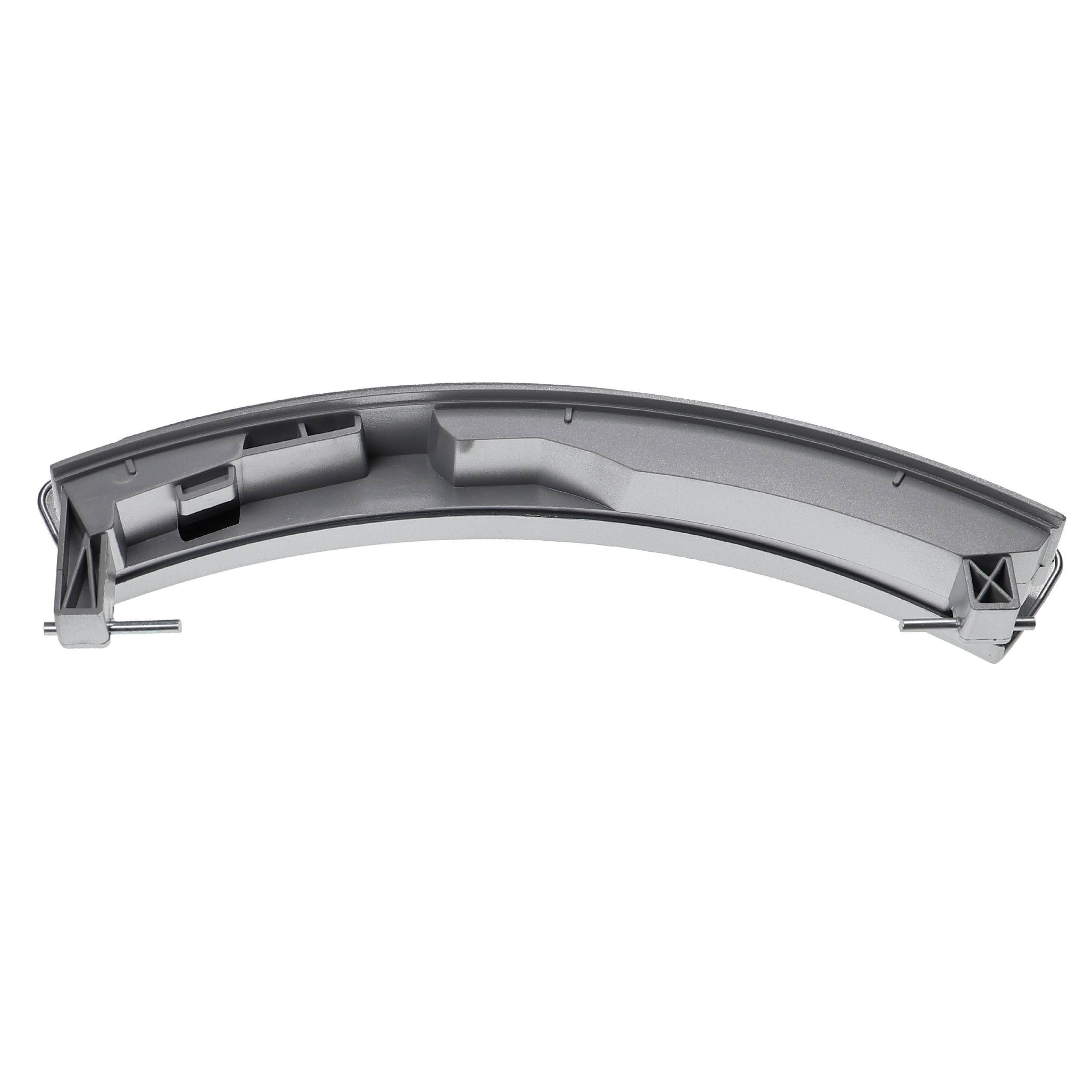 vhbw Türgriff kompatibel mit Siemens Siwamat XLS 1450 WXLS1450NL, WXLS1450, WXLS1450EU Waschmaschine Kunststoff Silber