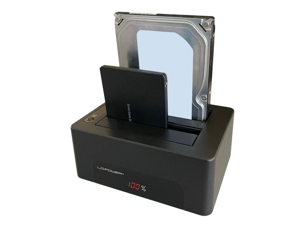 LC-POWER - LC Power LC-DOCK-U3-V - HDD-Dockingstation mit Netzanzeige, Ein/Aus-Schalter Schächte: 1 - 2,5"" / 3,5""