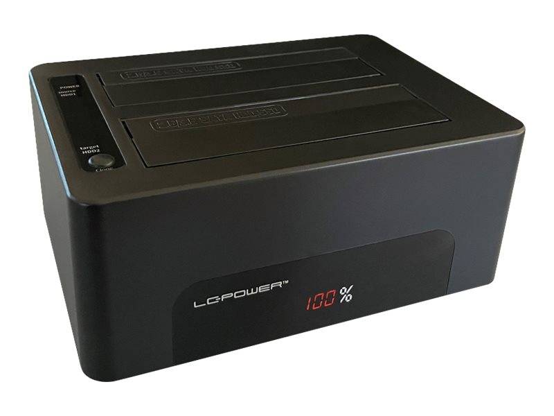 LC-POWER - LC Power LC-DOCK-U3-V - HDD-Dockingstation mit Netzanzeige, Ein/Aus-Schalter Schächte: 1 - 2,5" / 3,5" gemein