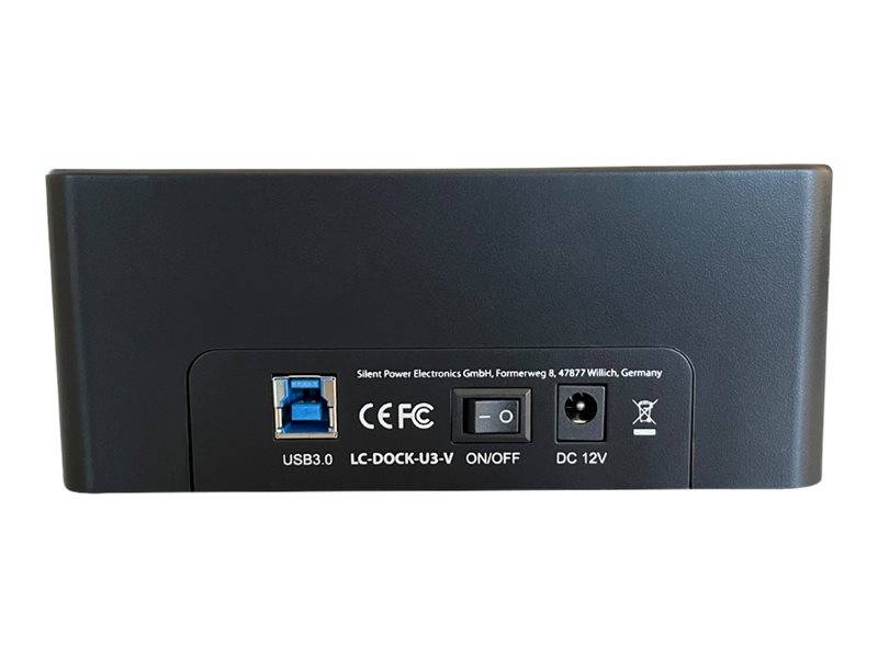 LC-POWER - LC Power LC-DOCK-U3-V - HDD-Dockingstation mit Netzanzeige, Ein/Aus-Schalter Schächte: 1 - 2,5"" / 3,5""
