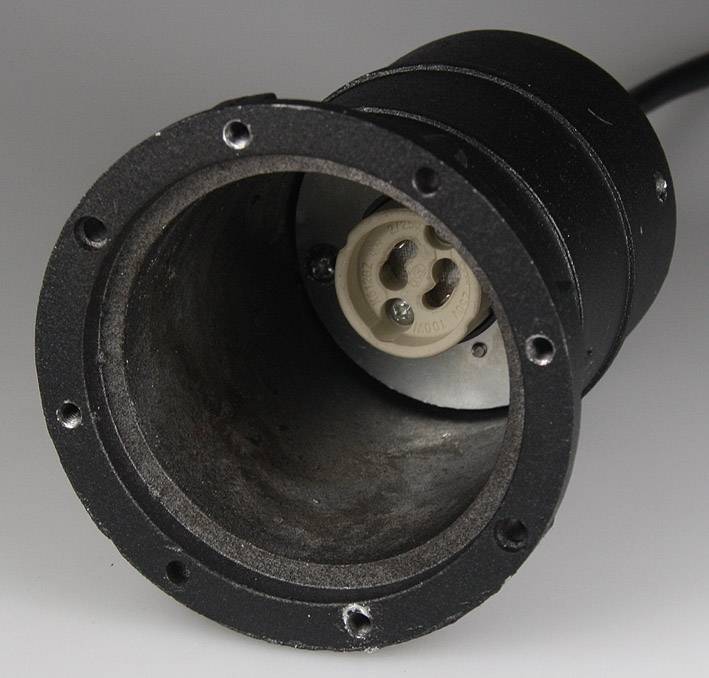 ChiliTec Bodeneinbauleuchte Edelstahl IP65 GU10 Fassung Trittfest Befahrbar 2 Anschlüsse Eingang & Ausgang (1, Rund)