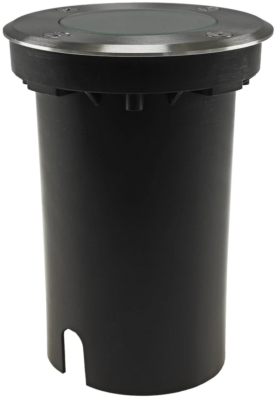 ChiliTec Bodeneinbauleuchte Edelstahl IP65 GU10 Fassung Trittfest Befahrbar 2 Anschlüsse Eingang & Ausgang (1, Rund)